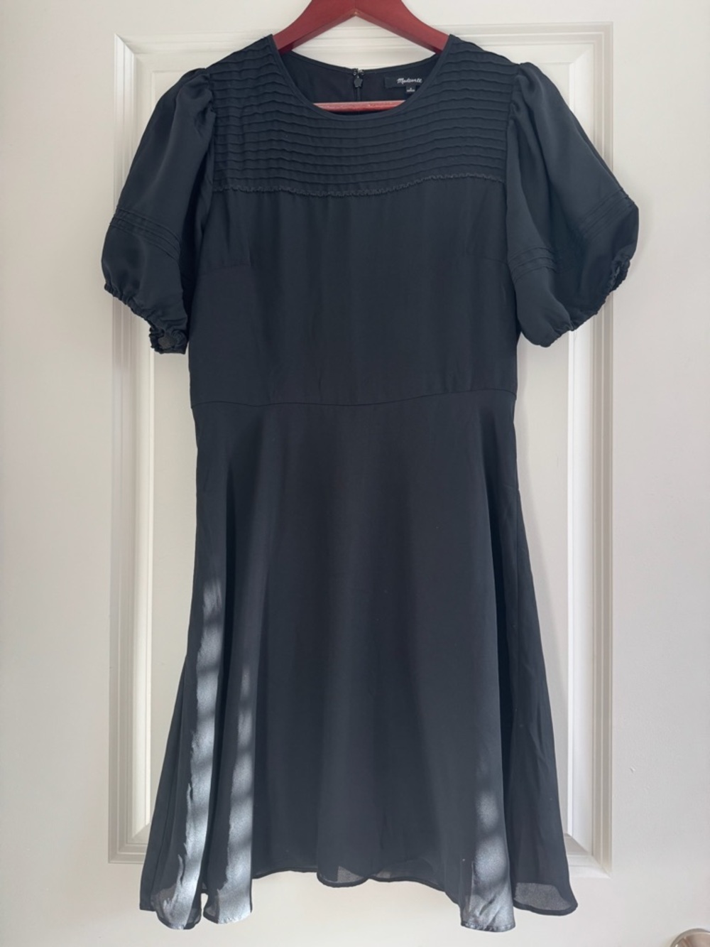 Madewell Flowy Short Puff Sleeve Dress